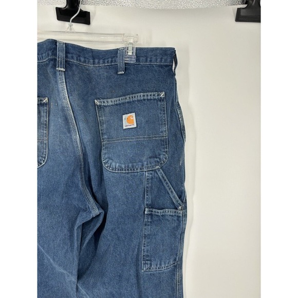 VTG Carhartt Jeans 38x32 382-83 Dungaree Fit Carpenter Work Pants Baggy Distress - Picture 4 of 7